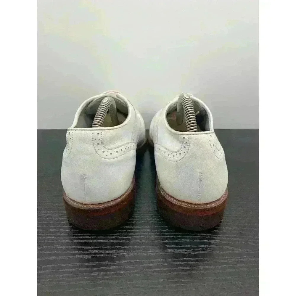 Etonic Ultimate White Leather Oxfords Wingtip Lace Up Golf Shoe Size US 9.5 D - Picture 6 of 11